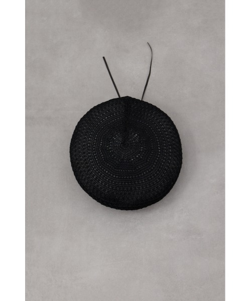 AZUL by moussy(アズールバイマウジー)の「パイピングサーモベレー(ハンチング/ベレー帽・レディース・ブラック/ベージュ・FREE)」の6枚目の写真