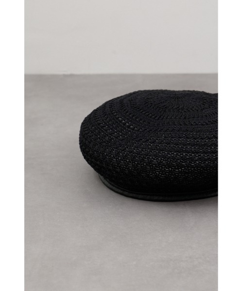 AZUL by moussy(アズールバイマウジー)の「パイピングサーモベレー(ハンチング/ベレー帽・レディース・ブラック/ベージュ・FREE)」の7枚目の写真