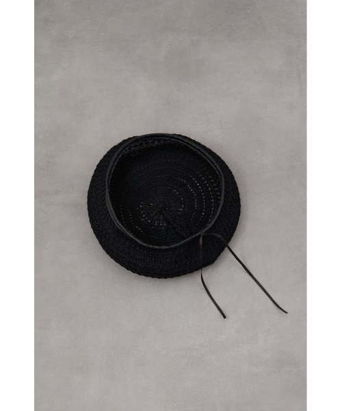 AZUL by moussy(アズールバイマウジー)の「パイピングサーモベレー(ハンチング/ベレー帽・レディース・ブラック/ベージュ・FREE)」の8枚目の写真