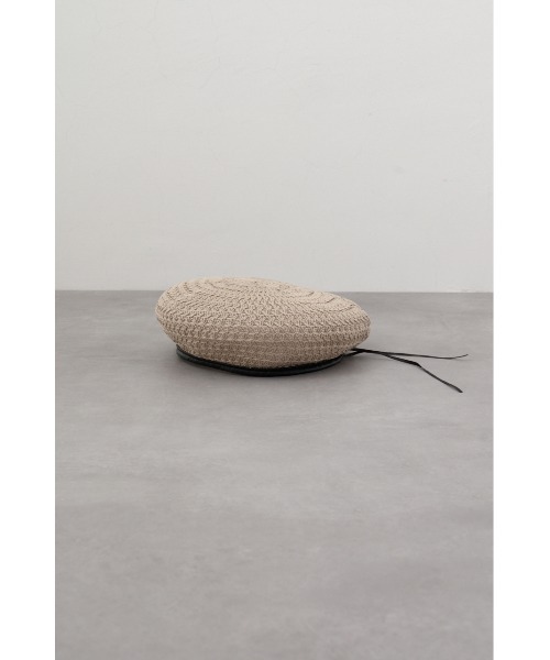 AZUL by moussy(アズールバイマウジー)の「パイピングサーモベレー(ハンチング/ベレー帽・レディース・ブラック/ベージュ・FREE)」の11枚目の写真