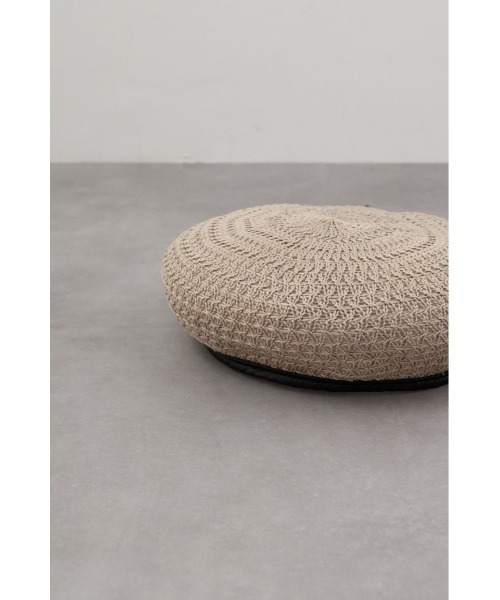 AZUL by moussy(アズールバイマウジー)の「パイピングサーモベレー(ハンチング/ベレー帽・レディース・ブラック/ベージュ・FREE)」の13枚目の写真