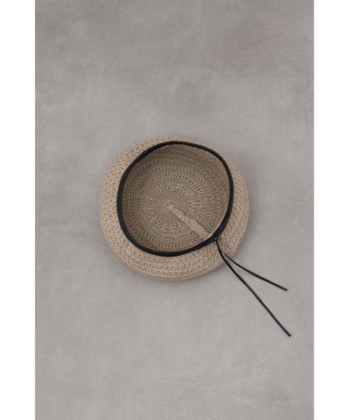 AZUL by moussy(アズールバイマウジー)の「パイピングサーモベレー(ハンチング/ベレー帽・レディース・ブラック/ベージュ・FREE)」の14枚目の写真