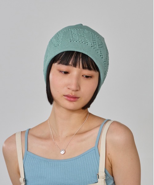 OVERRIDE（オーバーライド）の「OVERRIDE  OGCREC LOGO SHORT BEANIE SG / オーバーライド（ニットキャップ/ビーニー・レディース・ブラック/ライトグリーン/ライトグレー・57~59cm）」の3枚目の写真