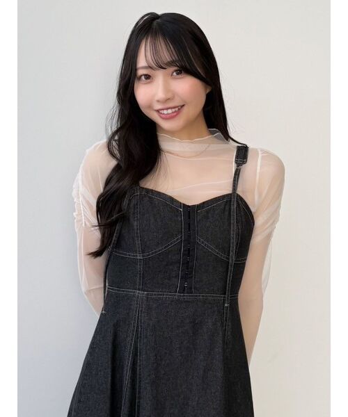 dazzlin（ダズリン）の「バリエコンパクトミニマルトップス（Tシャツ/カットソー・レディース・グレー/オフホワイト/ピンク/グリーン・FREE）」の19枚目の写真
