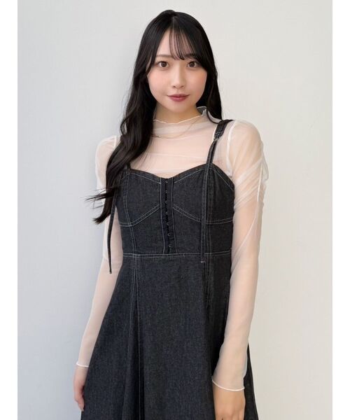 dazzlin（ダズリン）の「バリエコンパクトミニマルトップス（Tシャツ/カットソー・レディース・グレー/オフホワイト/ピンク/グリーン・FREE）」の21枚目の写真