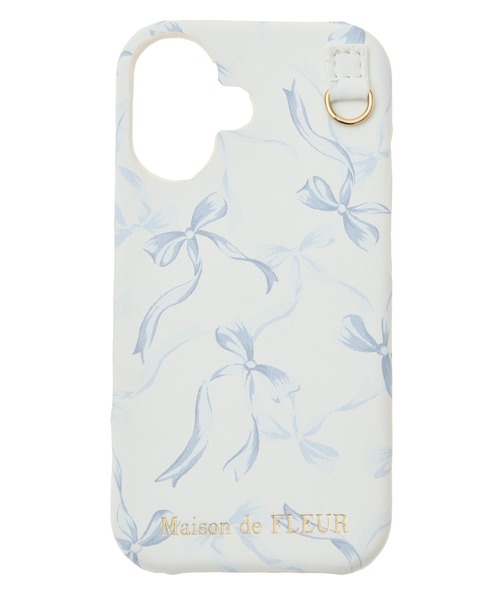 Maison de FLEUR（メゾンドフルール）の「リボンプリントアイフォン16ケース（スマホケース/カバー・レディース・ブラック/グレイッシュブルー/ピンク・FREE）」の14枚目の写真