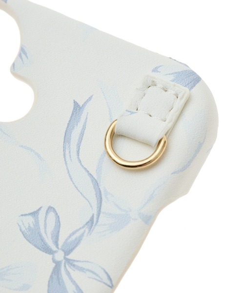 Maison de FLEUR（メゾンドフルール）の「リボンプリントアイフォン16ケース（スマホケース/カバー・レディース・ブラック/グレイッシュブルー/ピンク・FREE）」の5枚目の写真