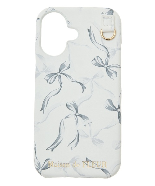 Maison de FLEUR（メゾンドフルール）の「リボンプリントアイフォン16ケース（スマホケース/カバー・レディース・ブラック/グレイッシュブルー/ピンク・FREE）」の13枚目の写真