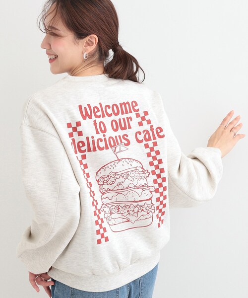 Cutie Blonde(キューティーブロンド)の「【あったか/S-LL】選べる2柄 裏起毛スウェット(スウェット・レディース・グレー系1/ライトグレー系・04/01/02/03)」の1枚目の写真