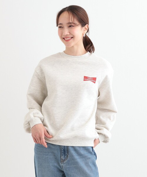 Cutie Blonde(キューティーブロンド)の「【あったか/S-LL】選べる2柄 裏起毛スウェット(スウェット・レディース・グレー系1/ライトグレー系・04/01/02/03)」の14枚目の写真