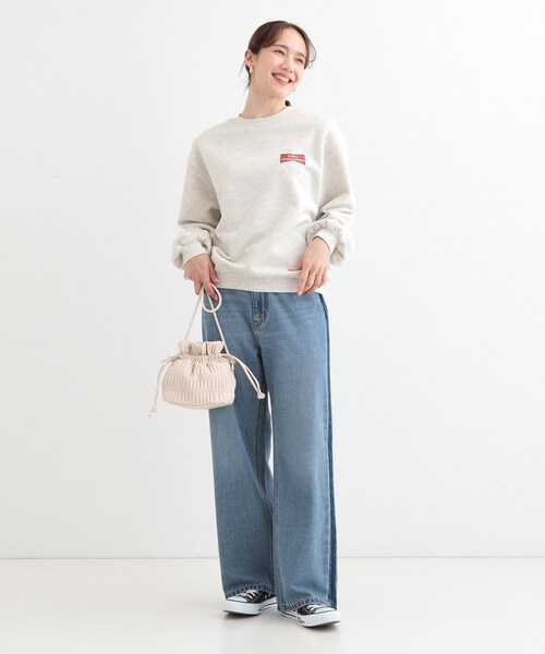 Cutie Blonde(キューティーブロンド)の「【あったか/S-LL】選べる2柄 裏起毛スウェット(スウェット・レディース・グレー系1/ライトグレー系・04/01/02/03)」の16枚目の写真