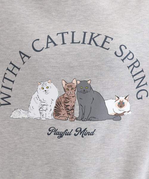 Cutie Blonde(キューティーブロンド)の「【あったか/S-LL】選べる2柄 裏起毛スウェット(スウェット・レディース・グレー系1/ライトグレー系・04/01/02/03)」の11枚目の写真