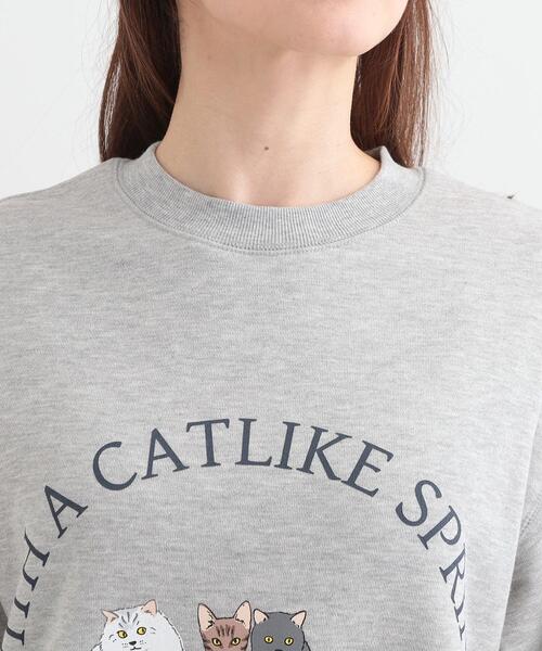 Cutie Blonde(キューティーブロンド)の「【あったか/S-LL】選べる2柄 裏起毛スウェット(スウェット・レディース・グレー系1/ライトグレー系・04/01/02/03)」の4枚目の写真