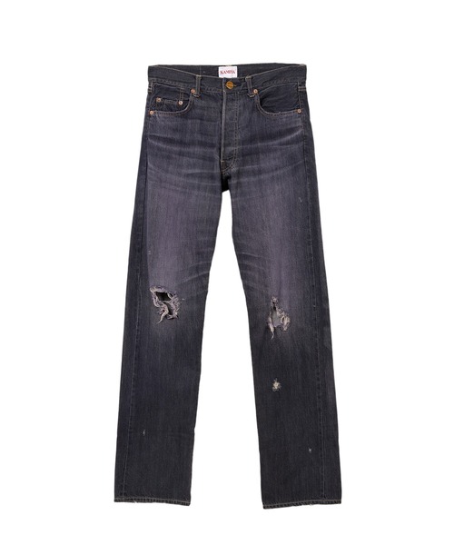 KAMIYA(カミヤ)の「Coloring Denim Straight Pants(デニムパンツ・メンズ・グレー/インディゴブルー・M)」の1枚目の写真