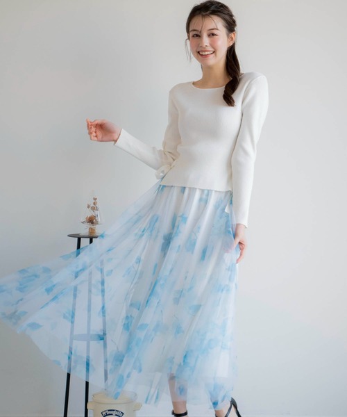 【即購入可、タグ付き】Noela ステンドグラスオパールスカート　ラベンダー ノエラ Noela ステンドグラスオパールスカート （ラベンダー
