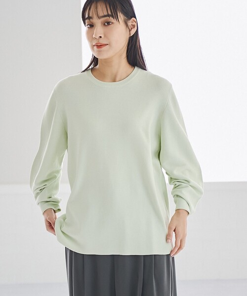 RONEL(ロネル)の「コットン16Gロングスリーブプルオーバー(ニット/セーター・レディース・ホワイト/レッド/ライム/ブラック・FREE)」の12枚目の写真