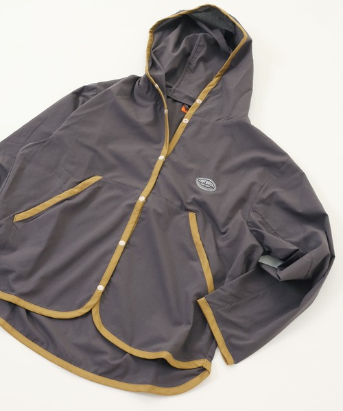 KRIFF MAYER（クリフメイヤー）の「かるさらエアーボタンフードJK（その他アウター・レディース・チャコール/セージグリーン/カラフル/ネイビー/グレー・LARGE/MEDIUM）」の3枚目の写真