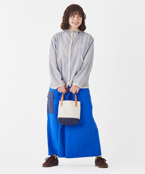 KRIFF MAYER（クリフメイヤー）の「かるさらエアーボタンフードJK（その他アウター・レディース・チャコール/セージグリーン/カラフル/ネイビー/グレー・LARGE/MEDIUM）」の7枚目の写真