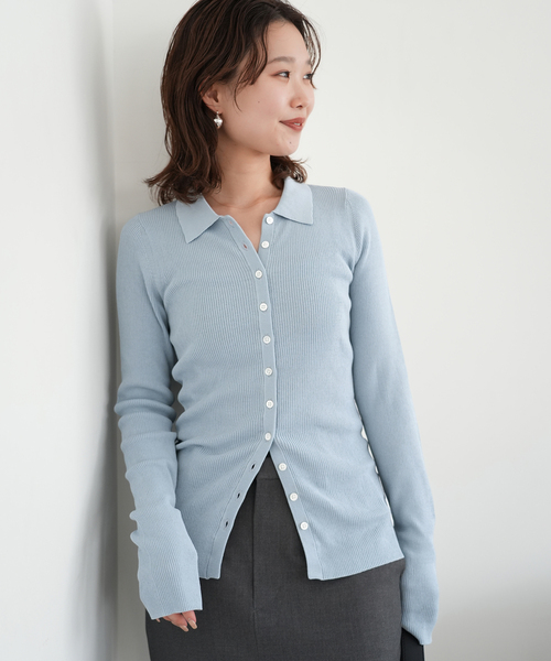 セール】《WEB/一部店舗限定》AYUPIYO 襟付きニット（ニット