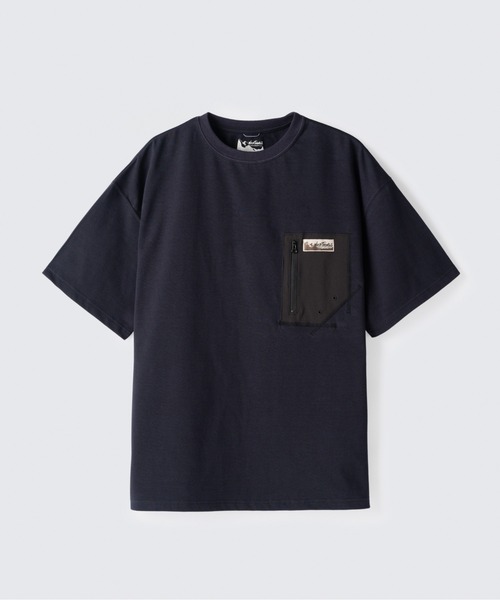 WILD THINGS(ワイルドシングス)の「WILD THINGS/ワイルドシングス CAMP POCKET TEE ポケットTシャツ メンズ 夏物 夏服(Tシャツ/カットソー・メンズ・ホワイト/ダークネイビー/ブラック・M/L/XL)」の1枚目の写真