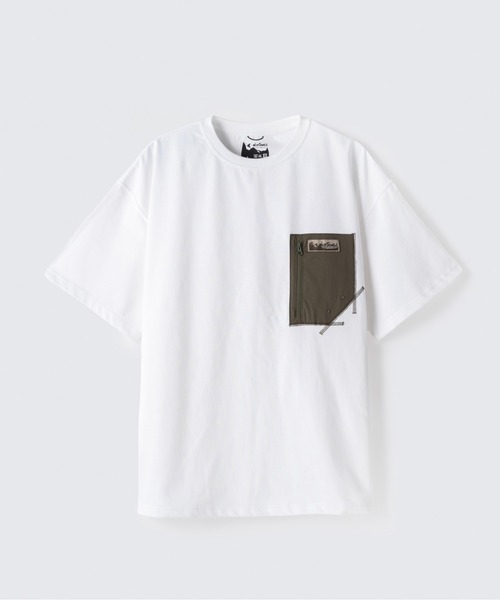 WILD THINGS(ワイルドシングス)の「WILD THINGS/ワイルドシングス CAMP POCKET TEE ポケットTシャツ メンズ 夏物 夏服(Tシャツ/カットソー・メンズ・ホワイト/ダークネイビー/ブラック・M/L/XL)」の4枚目の写真