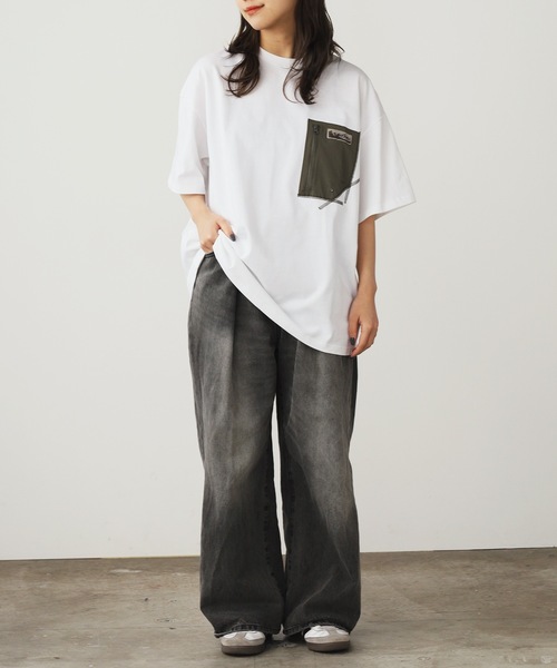 WILD THINGS(ワイルドシングス)の「WILD THINGS/ワイルドシングス CAMP POCKET TEE ポケットTシャツ メンズ 夏物 夏服(Tシャツ/カットソー・メンズ・ホワイト/ダークネイビー/ブラック・M/L/XL)」の19枚目の写真