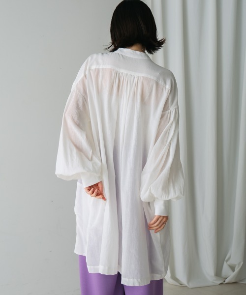 セール】コットン楊柳イレギュラーTチュニック（Tシャツ