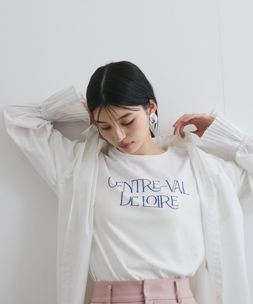 VIS(ビス)の「【接触冷感/洗える】アソートロゴプリントTシャツ(Tシャツ/カットソー・レディース・チャコールグレー/ホワイト/ピンク・FREE)」の10枚目の写真