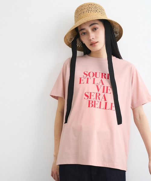 tシャツ ロゴプリントT「手洗い可能」 レディース ロゴTシャツ tシャツ レディース[品番：GW000004719]｜Growing