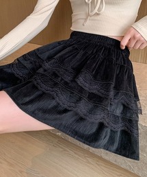 Mejoul（メジュール）の「レースフリルティアードミニスカート（スカート）」