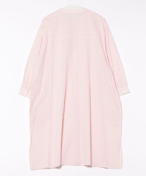 MB mint breeze（エムビーミントブリーズ）の「【L～6L 大きいサイズ】シアーサッカーストライプバンドカラーワンピース（ワンピース・レディース・オレンジ/ネイビー・5L/LL/3L/4L/6L/L）」の17枚目の写真