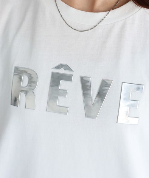 Riberry(リベリー)の「発砲プリントメタリックロゴTシャツ(Tシャツ/カットソー・レディース・チャコールグレー/ホワイト/ミント・FREE)」の7枚目の写真
