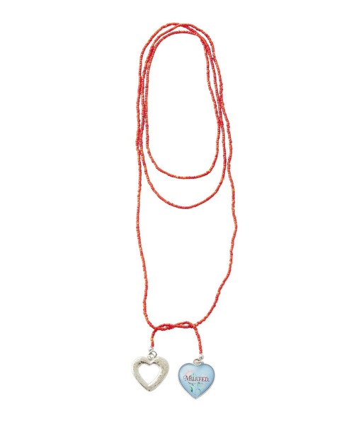 MILKFED.（ミルクフェド）の「BEADS AND HEART CHARMS NECKLACE（チョーカー・レディース・グリーン/レッド/ホワイト・ONE SIZE）」の5枚目の写真