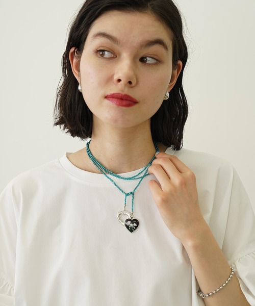 MILKFED.（ミルクフェド）の「BEADS AND HEART CHARMS NECKLACE（チョーカー・レディース・グリーン/レッド/ホワイト・ONE SIZE）」の20枚目の写真