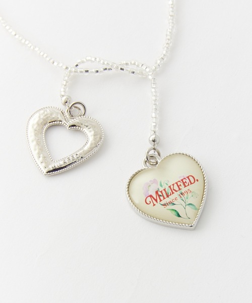 MILKFED.（ミルクフェド）の「BEADS AND HEART CHARMS NECKLACE（チョーカー・レディース・グリーン/レッド/ホワイト・ONE SIZE）」の7枚目の写真