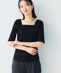 CROSS FUNCTION（クロスファンクション）の「《UVカット》前後2wayテレコ５分袖Tシャツ【CF/クロスファンクション】（Tシャツ/カットソー）」