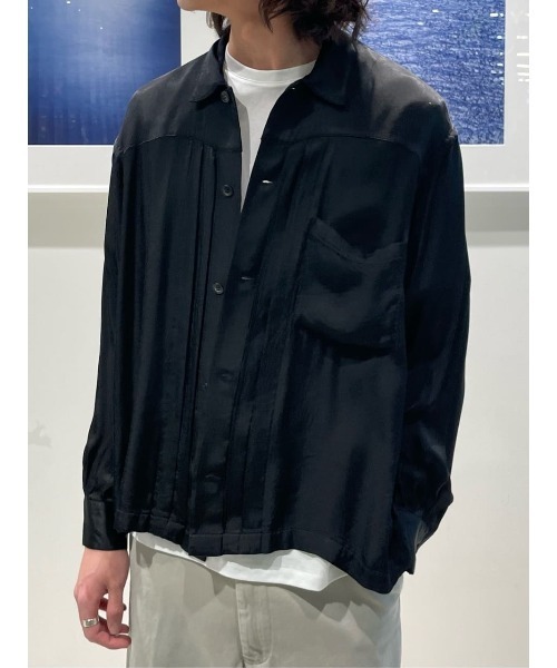 ESTNATION（エストネーション）の「ESTNATION / ガーメントウォッシュ レーヨンサテンシャツ（シャツ/ブラウス・メンズ・ブラック/ターコイズブルー・MEDIUM/LARGE）」の15枚目の写真