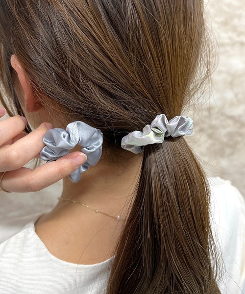 2個セット】オーガンジー×シルキーサテン/ミニシュシュ（シュシュ