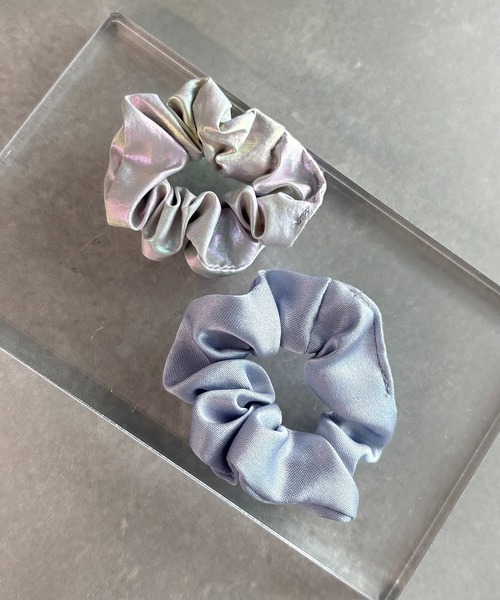 2個セット】オーガンジー×シルキーサテン/ミニシュシュ（シュシュ