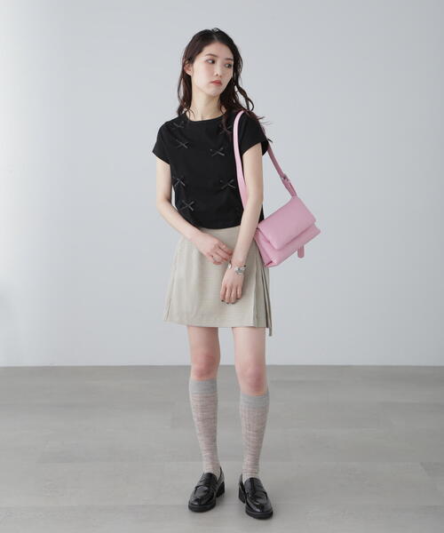 FREE'S MART（フリーズマート）の「◆リボンTシャツ（Tシャツ/カットソー・レディース・ホワイト/ピンク/ブラック・FREE）」の20枚目の写真