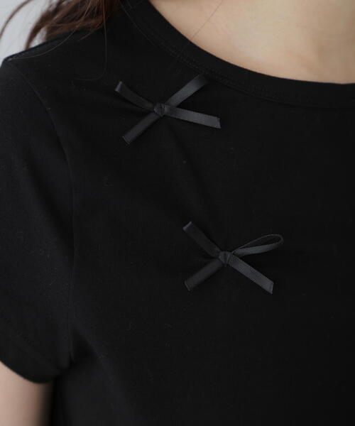 FREE'S MART（フリーズマート）の「◆リボンTシャツ（Tシャツ/カットソー・レディース・ホワイト/ピンク/ブラック・FREE）」の22枚目の写真