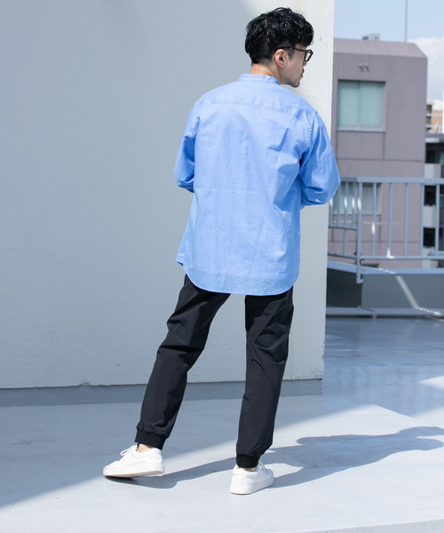 URBAN RESEARCH ROSSO MEN(アーバンリサーチロッソメン)の「『WEB限定』『XLサイズあり』リラックスコットンリネンバンドカラー長袖シャツ(シャツ/ブラウス・メンズ・ネイビー/ベージュ/ブルー系その他/ベージュ系その他/ホワイト/ブルー・SMALL/MEDIUM/LARGE/X-LARGE)」の12枚目の写真