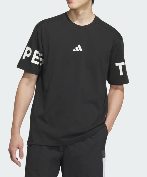 【adidas】ルーズフィットフルジップラインTシャツ adidas tシャツ ワーディングパック ルーズフィット シングル