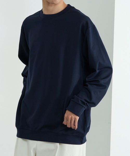 CONTACT（コンタクト）の「【CONTACT】スムースリブトップス（Tシャツ/カットソー・メンズ・モカ/ブラック/ネイビー/グレイッシュベージュ/ブルーグレー/グレー/チャコールグレー/ホワイト・LL/M/S/L）」の8枚目の写真