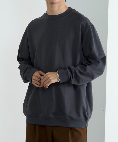 CONTACT（コンタクト）の「【CONTACT】スムースリブトップス（Tシャツ/カットソー・メンズ・モカ/ブラック/ネイビー/グレイッシュベージュ/ブルーグレー/グレー/チャコールグレー/ホワイト・LL/M/S/L）」の3枚目の写真