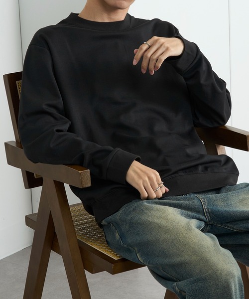 CONTACT（コンタクト）の「【CONTACT】スムースリブトップス（Tシャツ/カットソー・メンズ・モカ/ブラック/ネイビー/グレイッシュベージュ/ブルーグレー/グレー/チャコールグレー/ホワイト・LL/M/S/L）」の2枚目の写真