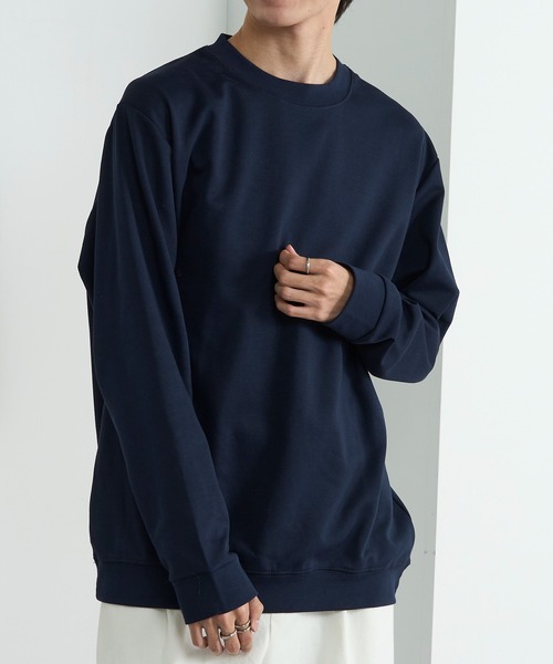 CONTACT（コンタクト）の「【CONTACT】スムースリブトップス（Tシャツ/カットソー・メンズ・モカ/ブラック/ネイビー/グレイッシュベージュ/ブルーグレー/グレー/チャコールグレー/ホワイト・LL/M/S/L）」の11枚目の写真