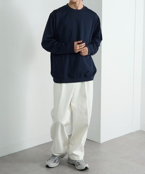 CONTACT（コンタクト）の「【CONTACT】スムースリブトップス（Tシャツ/カットソー・メンズ・モカ/ブラック/ネイビー/グレイッシュベージュ/ブルーグレー/グレー/チャコールグレー/ホワイト・LL/M/S/L）」の17枚目の写真