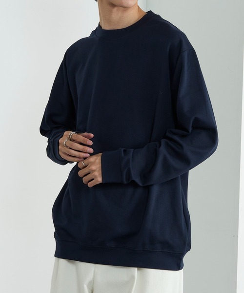 CONTACT（コンタクト）の「【CONTACT】スムースリブトップス（Tシャツ/カットソー・メンズ・モカ/ブラック/ネイビー/グレイッシュベージュ/ブルーグレー/グレー/チャコールグレー/ホワイト・LL/M/S/L）」の12枚目の写真
