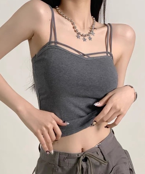 reine レザーキャミソール（カップ付き） セール】カップ付き キャミソール（キャミソール）｜REBALANCE